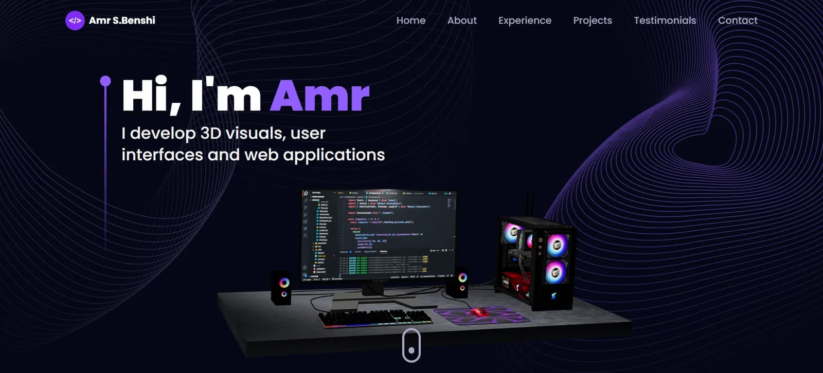 3D Portfolio Template screenshot 1 of 1